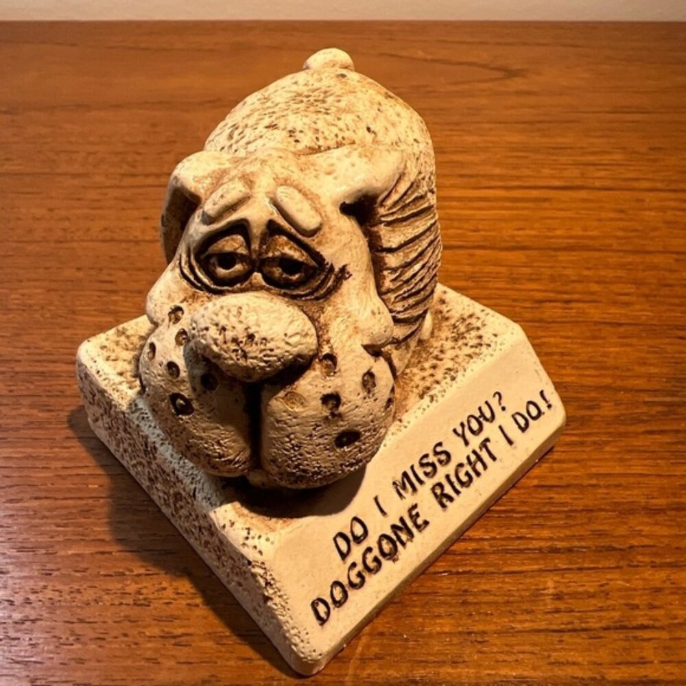 Vintage 1975 Paula Figurine Ontario Canada dog missing human W390